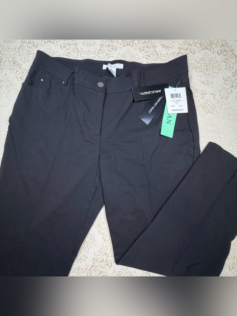 89th & Madison Black Women's Pants, Stretch, 18, NWT